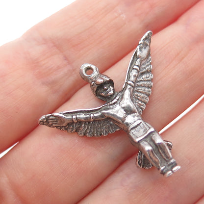 Old Pawn Sterling Silver Vintage Southwestern Indian Bird Dancer Mini Pendant