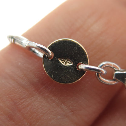 MOVADO 925 Sterling Silver 18K Gold Vintage Snake Chain Necklace 16"