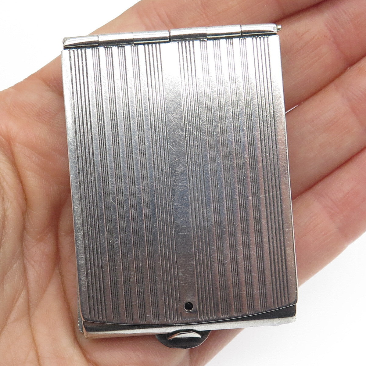 NAPIER 925 Sterling Silver Antique Engraved Vesta Match Case Holder PAT. 2285836