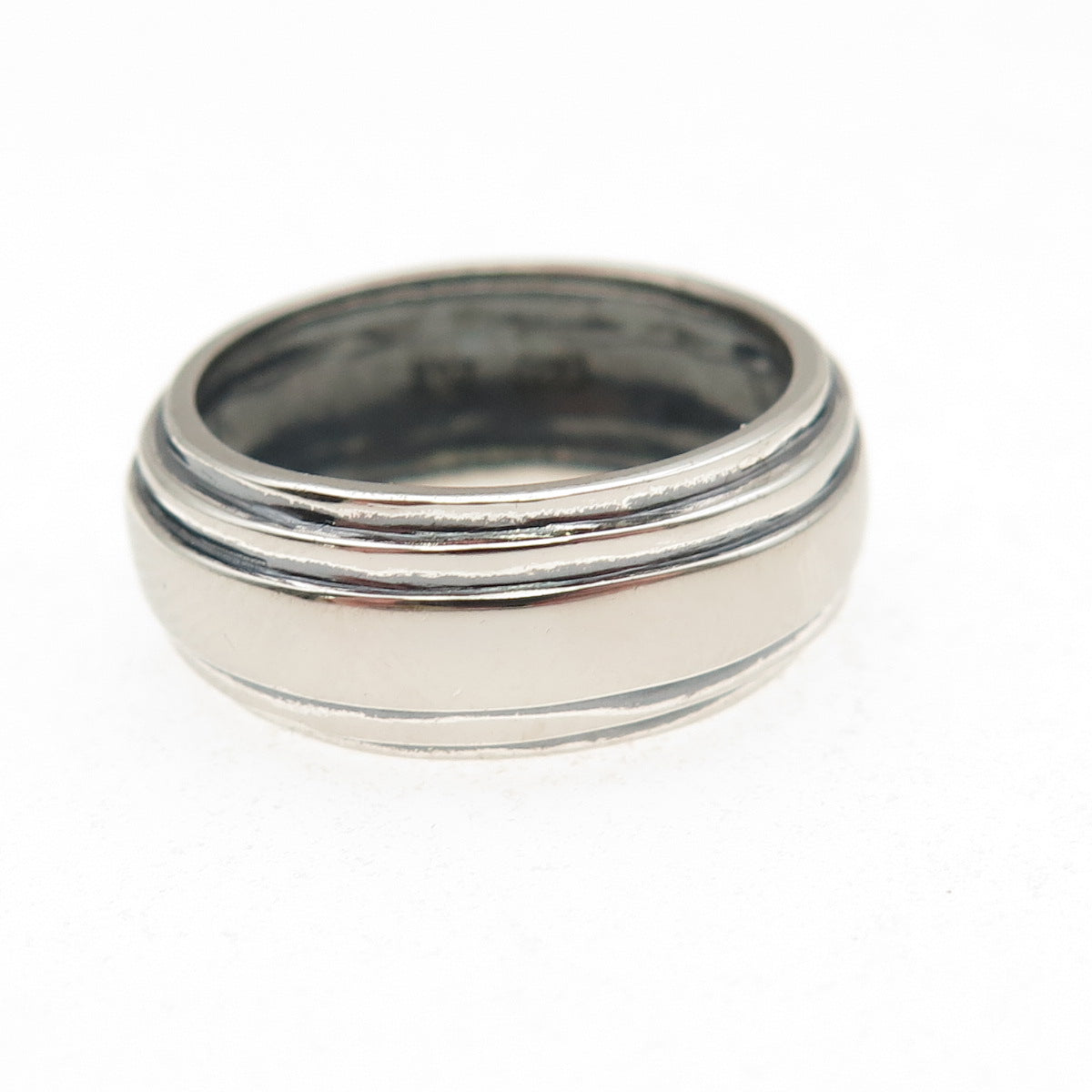 Chapal Zenray 925 Sterling Silver Vintage Modernist Oxidized Band Ring Size 7