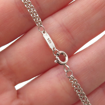 Tiffany & Co. 925 Sterling Silver Vintage Infinity 2-Strand Chain Necklace 16"
