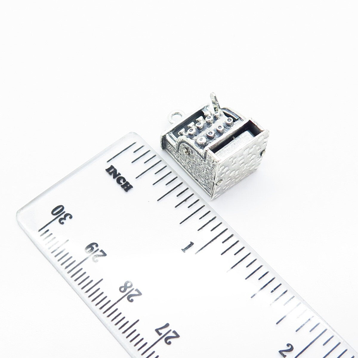 925 Sterling Silver Vintage BEAU Slot Machine For Good Luck Charm Pendant