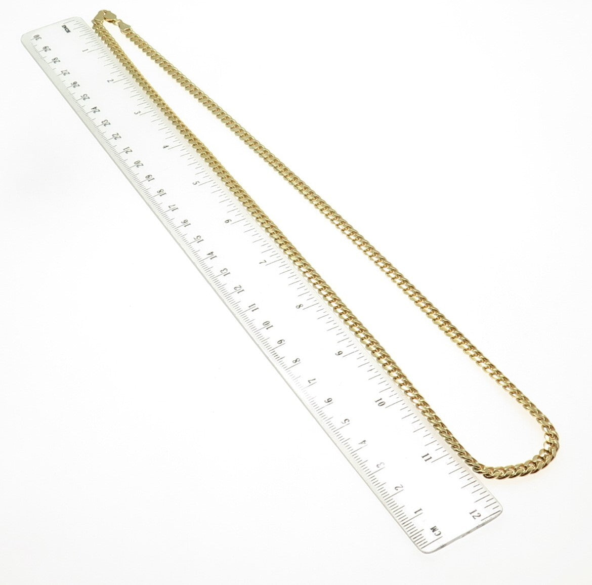 KARIZIA SPA KA 1772 Sterling Silver Gold Plated Italy Miami Cuban Necklace 24"