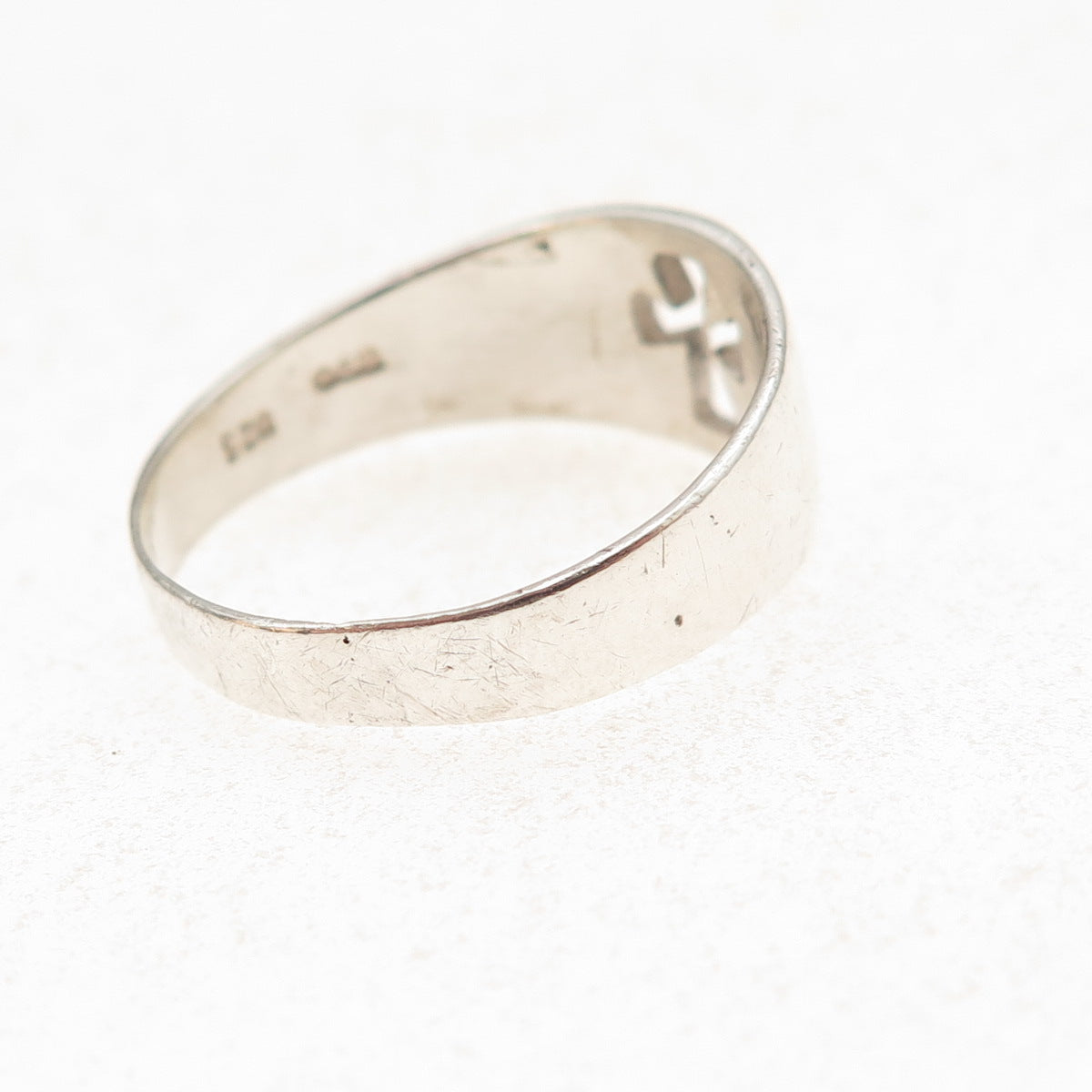 Joseph Schmid 925 Sterling Silver Vintage Cross Religious Ring Size 11
