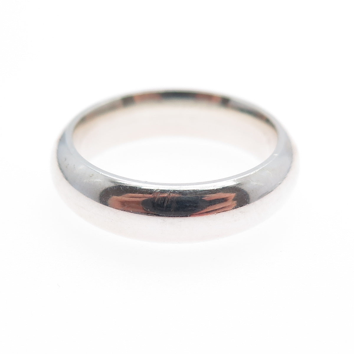 925 Sterling Silver Vintage Classic Wedding Band Ring Size 5.25