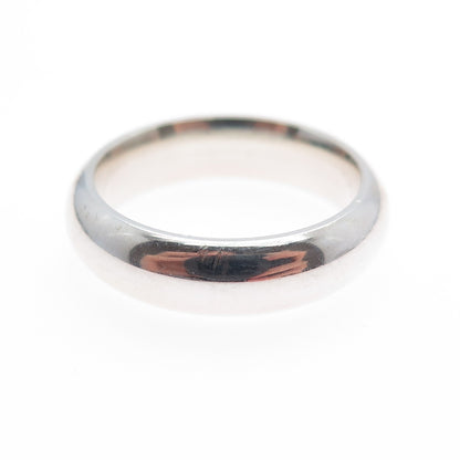925 Sterling Silver Vintage Classic Wedding Band Ring Size 5.25