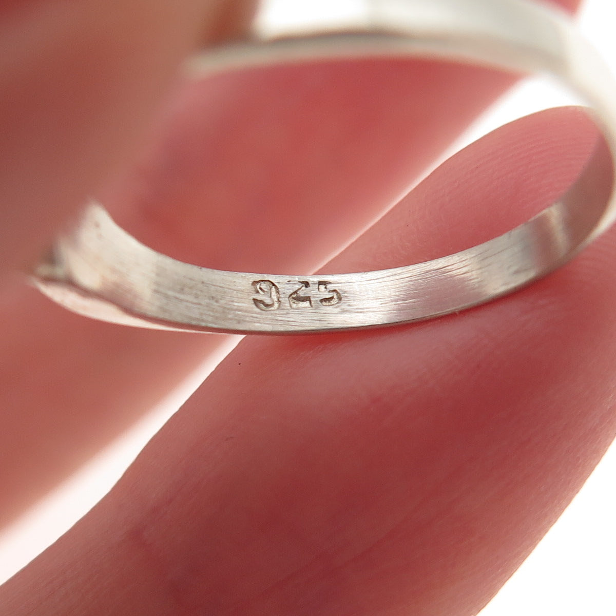 925 Sterling Silver Vintage Mexico Modernist Oxidized Ring Size 5.5