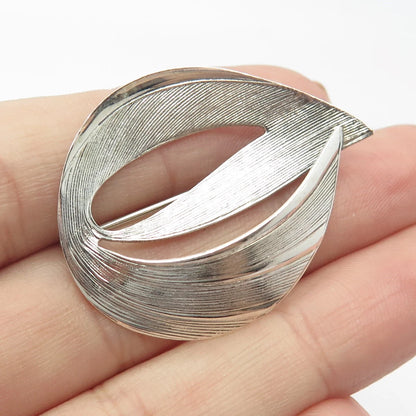 925 Sterling Silver Vintage Beau Modernist Pin Brooch