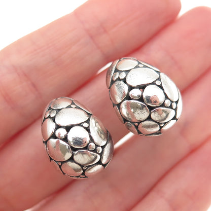 JOHN HARDY 925 Sterling Silver Kali Buddha Belly Omega Back Earrings