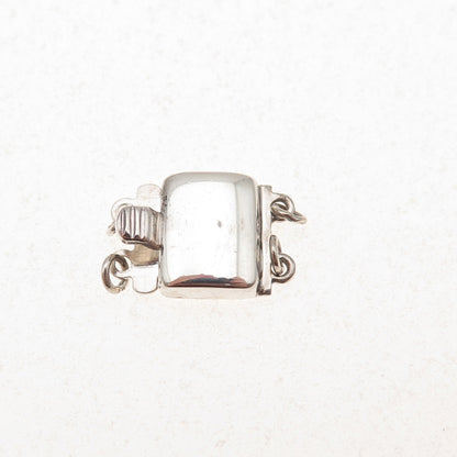 925 Sterling Silver Vintage Bracelet / Necklace Box Lock Clasp