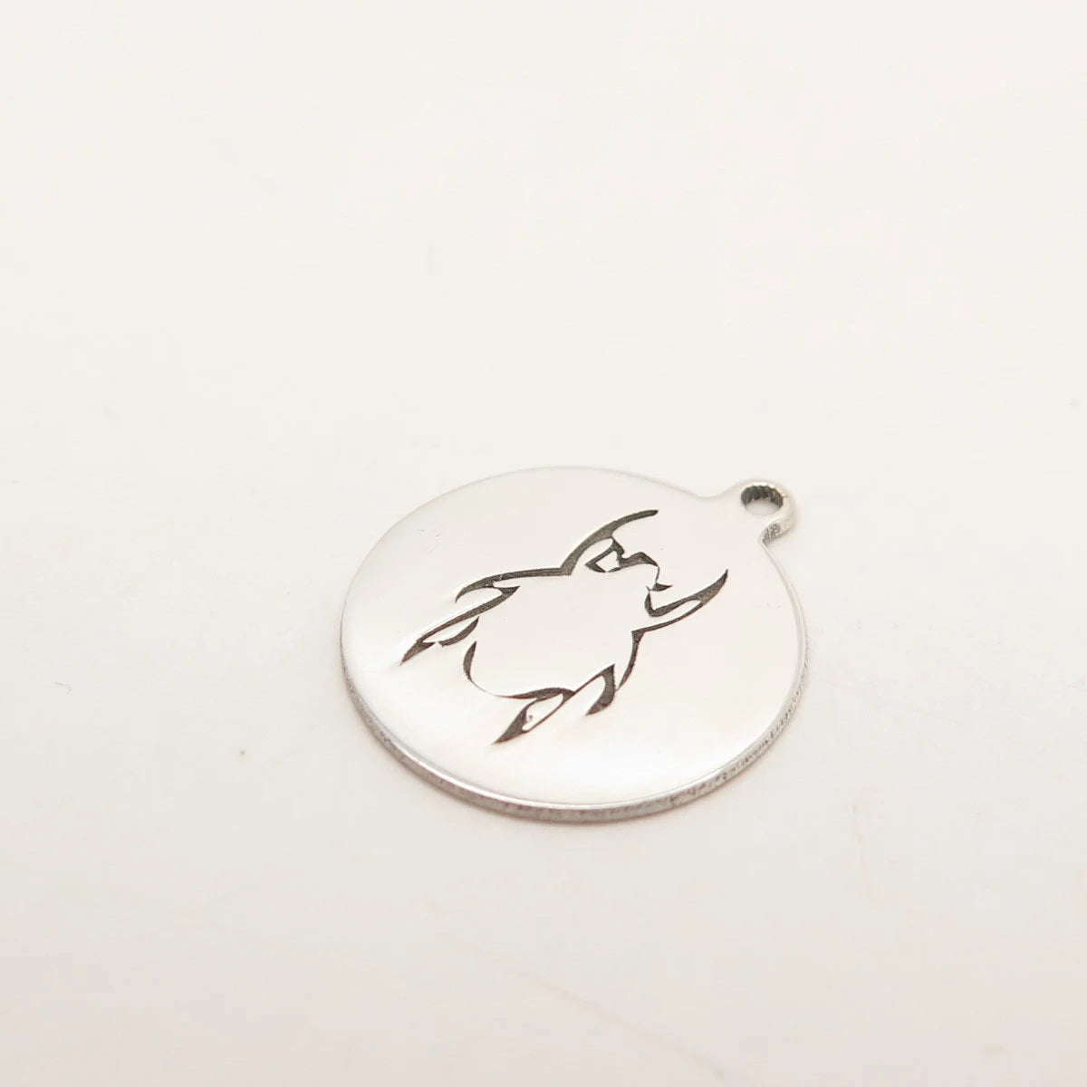 925 Sterling Silver USA Two In Town Scarab Charm Pendant