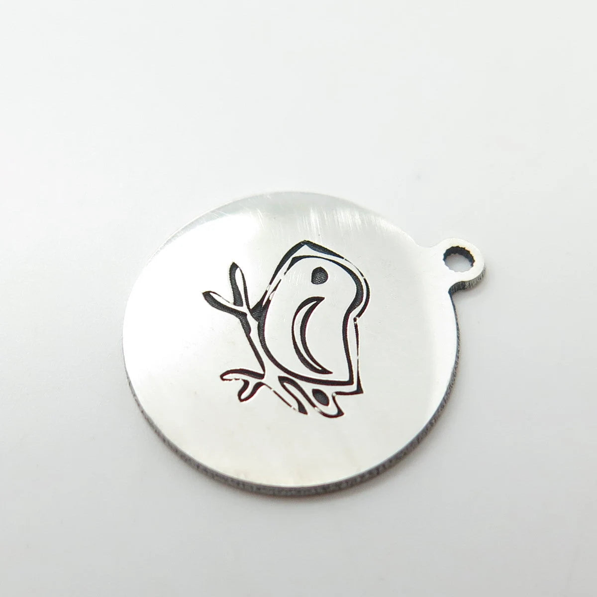 925 Sterling Silver USA Two In Town Little Bird Charm Pendant