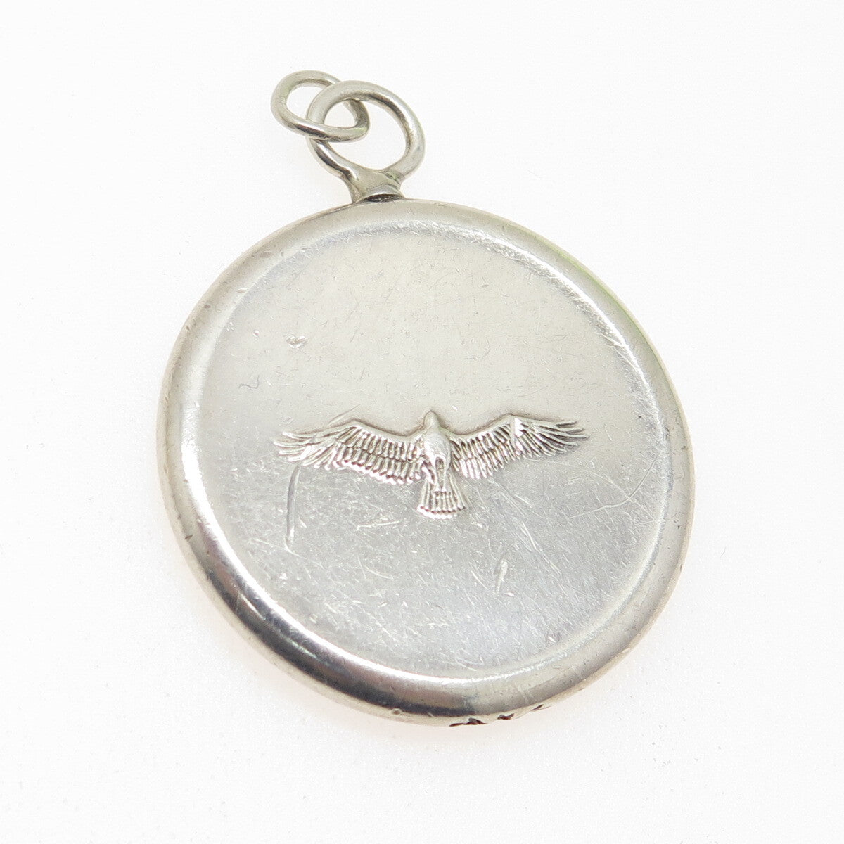 925 Sterling Silver Vintage Tree of Life Eagle Bird Interchangeable Fob