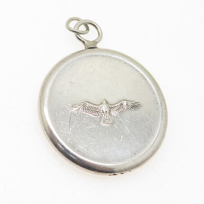 925 Sterling Silver Vintage Tree of Life Eagle Bird Interchangeable Fob