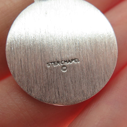 CHAPEL 925 Sterling Silver Vintage St. Luke Religious Medal Charm Pendant