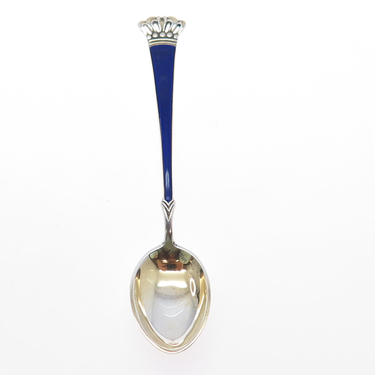 EGON LAURIDSEN 925S Sterling Gold Plated Vintage Denmark Enamel Coffee Spoon