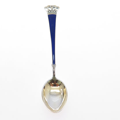 EGON LAURIDSEN 925S Sterling Gold Plated Vintage Denmark Enamel Coffee Spoon