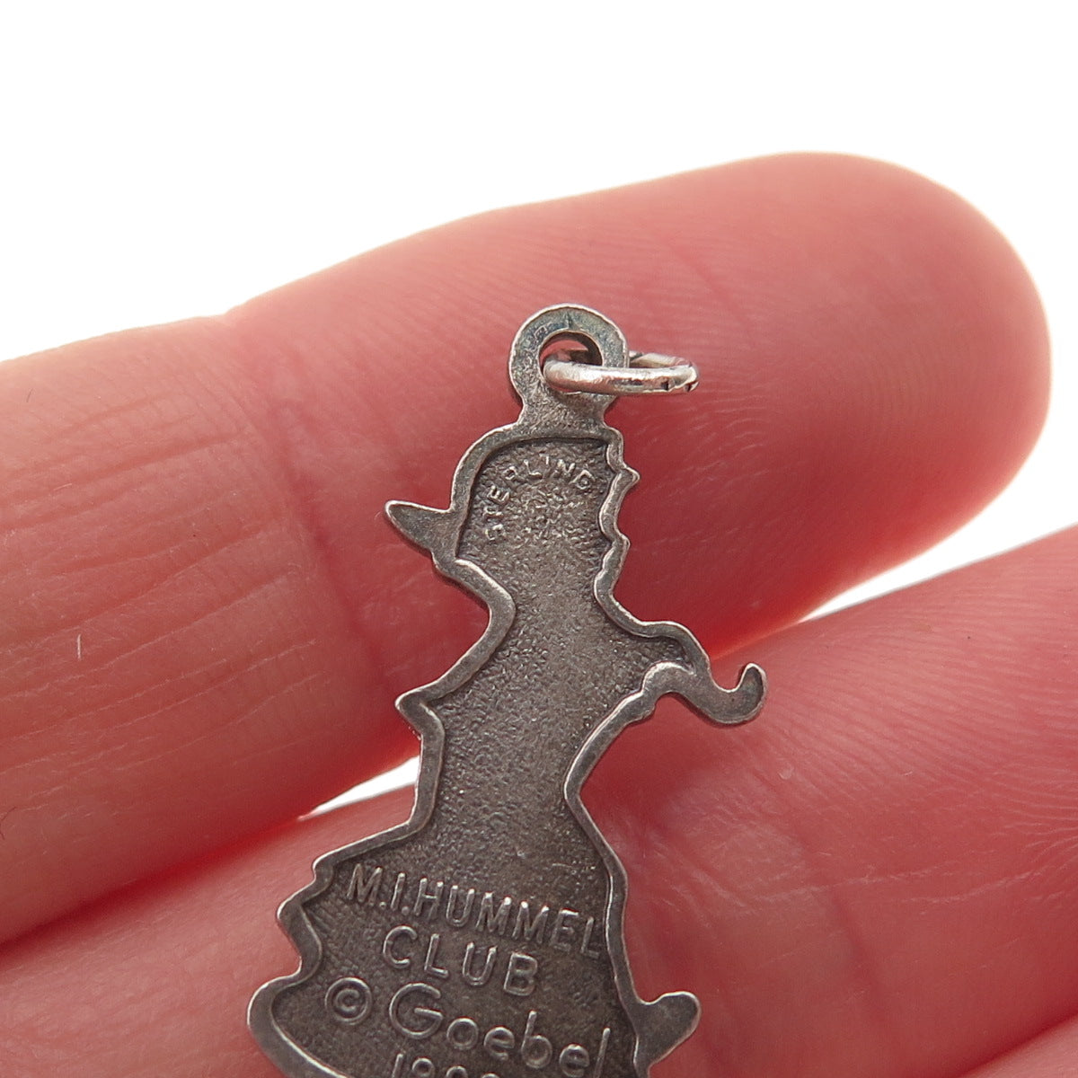 Goebel 925 Sterling Silver Vintage 1990 Merry Wanderer M.I. Hummel Mini Pendant