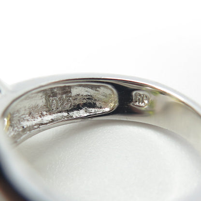925 Sterling Silver Multi-Color C Z Ring Size 8.25
