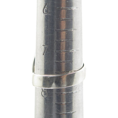 925 Sterling Silver Vintage Real Doublet Turquoise Adjustable Ring Size 7.75