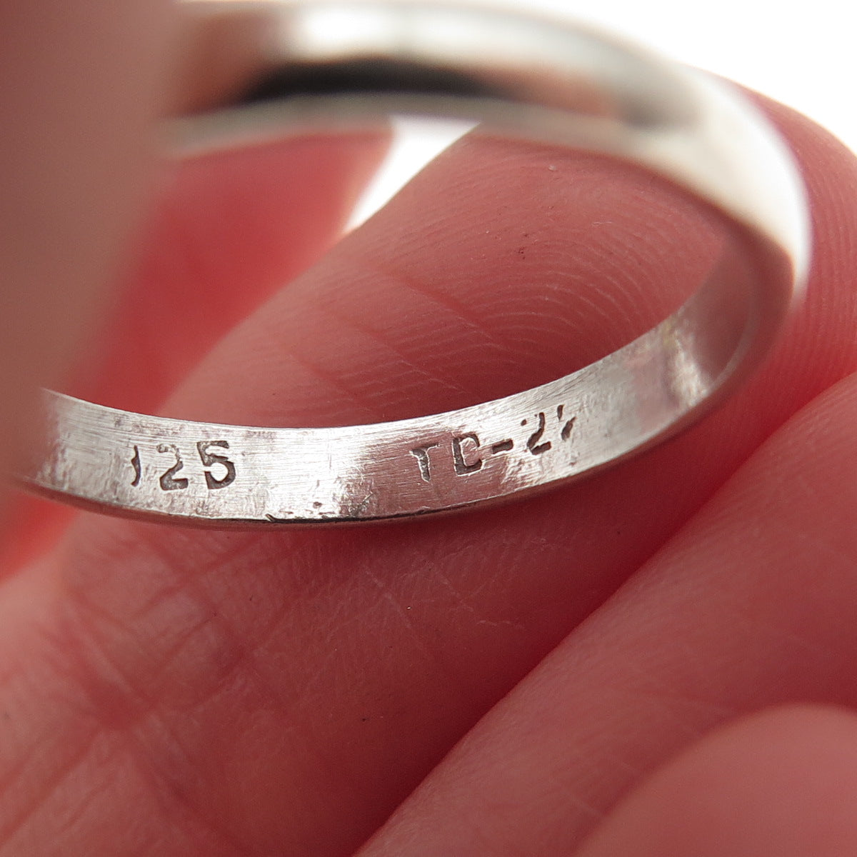 925 Sterling Silver Vintage Mexico Classic Wedding Band Ring Size 9.25