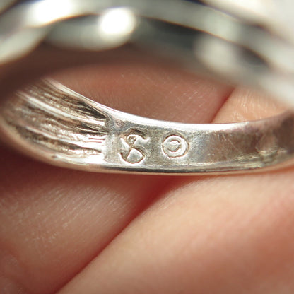 925 Sterling Silver Vintage Shube Bird Wings Ring Size 6.75