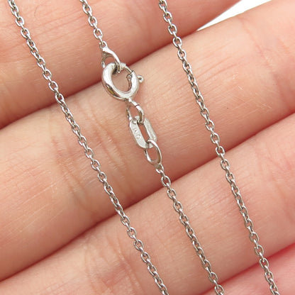 925 Sterling Silver Round-Cut C Z Flower Cable Chain Necklace 16"