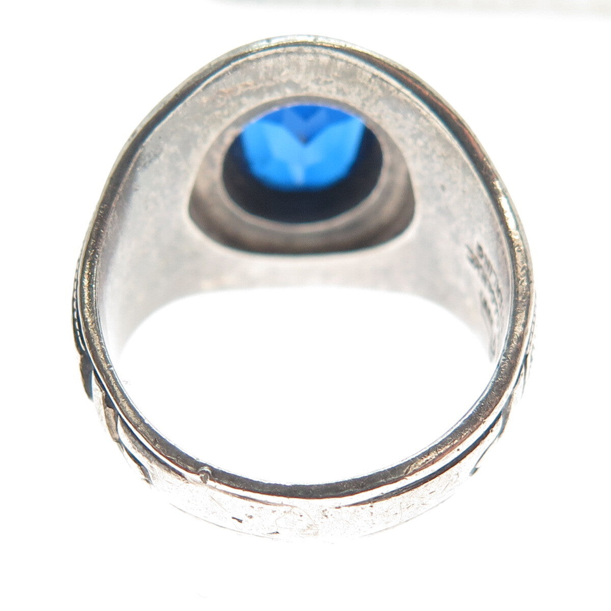 REED & CO. 925 Sterling Vintage 1977 Glass Anning S. Prall School Ring Size 7.5