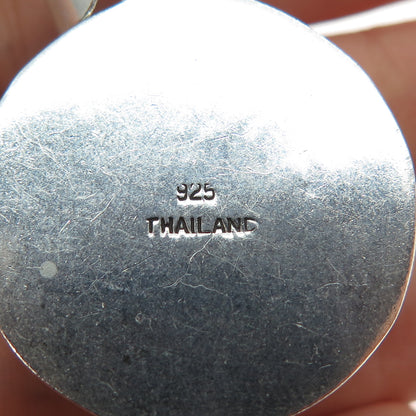 925 Sterling Silver Vintage Baseball Oxidized Charm Pendant