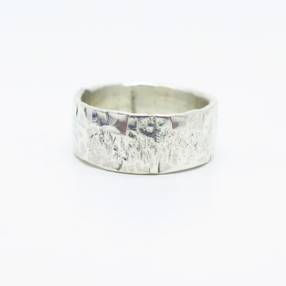 925 Sterling Silver Vintage Textured Band Ring Size 5.25