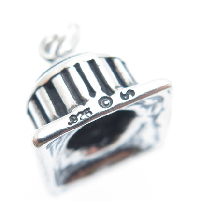 SHUBE Sterling Silver Vintage Thomas Jefferson Memorial Mini 3D Charm Pendant