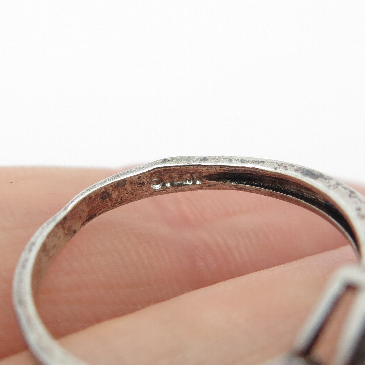 925 Sterling Silver Pave C Z Heart Ring Size 5.75