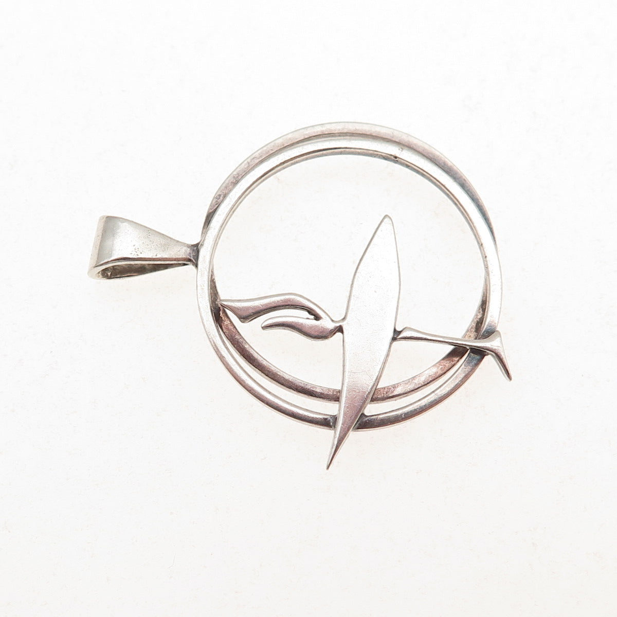 925 Sterling Silver Vintage Lamp of Knowledge Charm Pendant