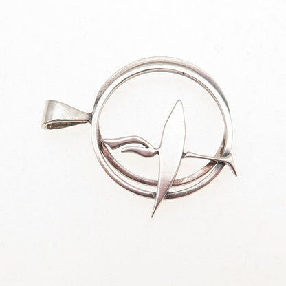 925 Sterling Silver Vintage Lamp of Knowledge Charm Pendant