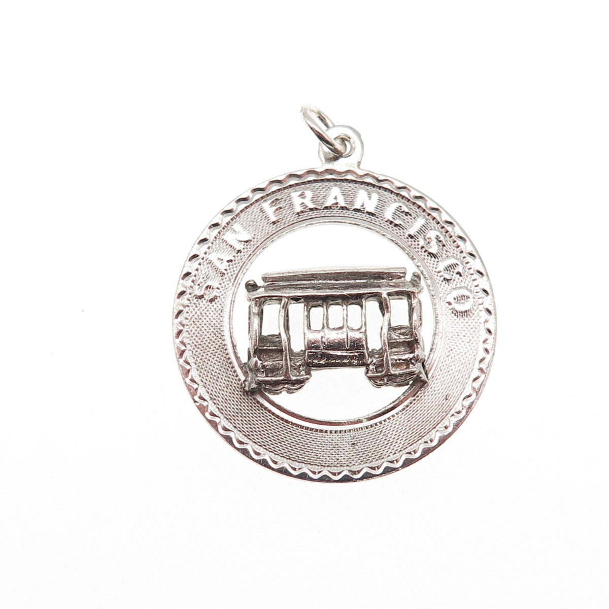 M&M Mark Mercy 925 Sterling Silver Vintage San Francisco Cable Car Charm Pendant