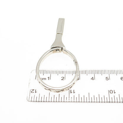 925 Sterling Silver Vintage Mexico Tennis Racket Key Ring Holder