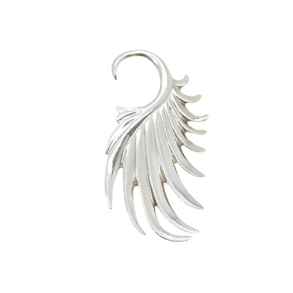 925 Sterling Silver Vintage Modernist Angel Wing SINGLE Hook Earring