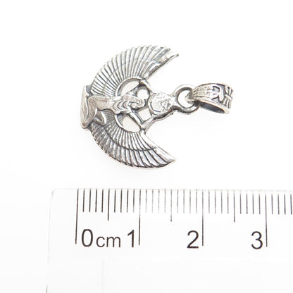 800 Silver Vintage Egypt Goddess Isis Pendant