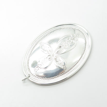 925 Sterling Silver Vintage Towle 1972 Cross / Leaf Birds Ornament