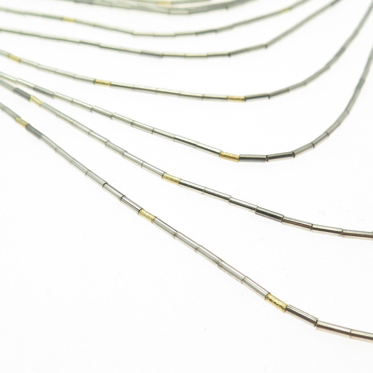 GURHAN 24K Gold & Sterling Silver Vintage Multi-Row Liquid Chain Necklace 16-18"