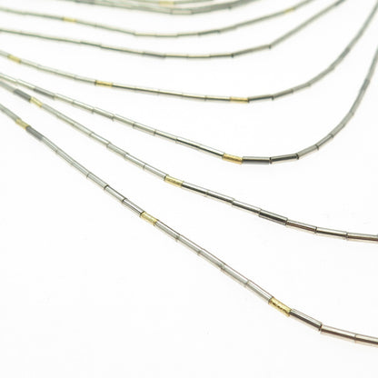 GURHAN 24K Gold & Sterling Silver Vintage Multi-Row Liquid Chain Necklace 16-18"
