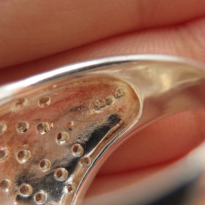 ROSS SIMONS 925 Sterling Silver Vintage Round-Cut C Z Modernist Ring Size 8.25
