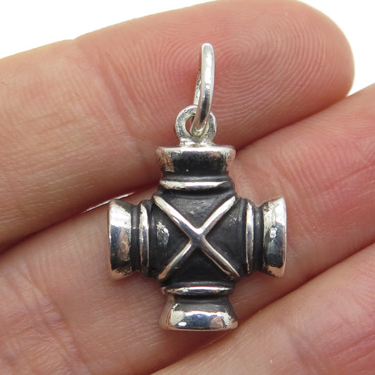 950 Silver Vintage Cross Oxidized Pendant