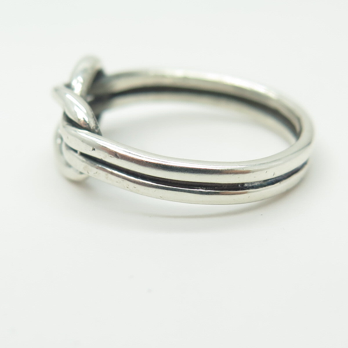 925 Sterling Silver Vintage Mariner Love Knot Ring Size 7.25