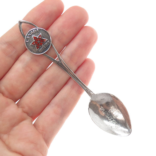 BREADNER CO. 925 Sterling Silver Vintage Enamel Canada 1867 - 1967 Coffee Spoon