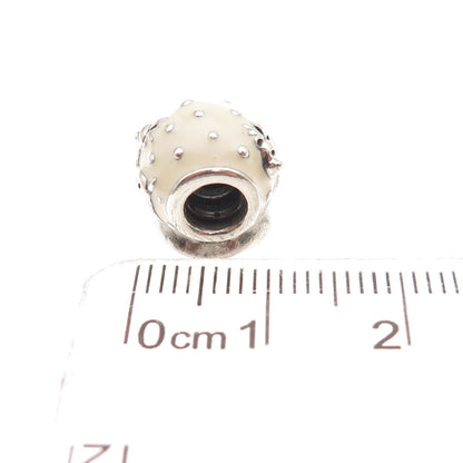 PANDORA 925 Sterling Silver Enamel Snow Globe Christmas Slide Bead Charm
