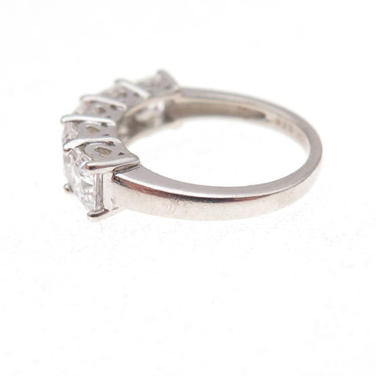 Colleen Lopez 925 Sterling Silver Princess-Cut C Z Ring Size 4.25