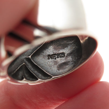 Chapal Zenray 925 Sterling Silver Vintage Modernist Oxidized Ring Size 7.5