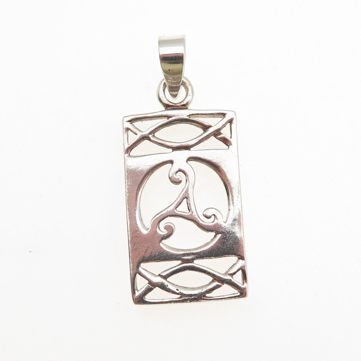 925 Sterling Silver Vintage Celtic Triskelion Charm Pendant