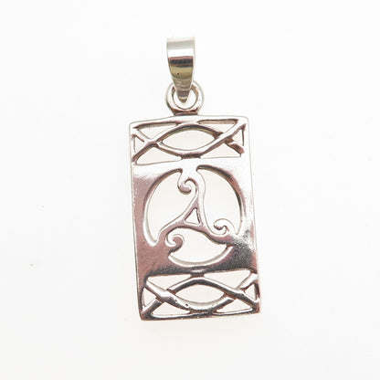 925 Sterling Silver Vintage Celtic Triskelion Charm Pendant